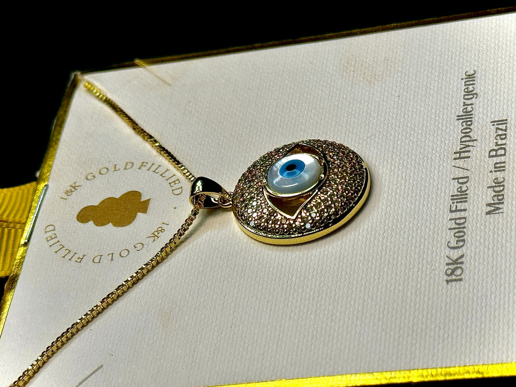 Psalm 72 Prosperity Eye Necklace — Wealth Ritual Activation (18K Gold Filled • Live Ritual Included)